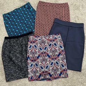 Bundle of 5 Ann Taylor / Loft Skirts